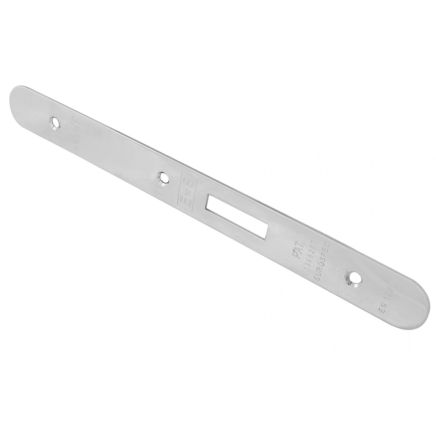 Forend Strike & Fixing Pack To Suit Din Euro Deadlock-Bright Stainless Steel-Radius Forend - Bright Stainless Steel