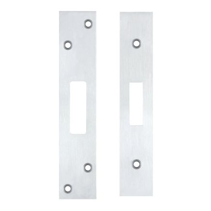 Zoo Hardware Spare Acc Pk for UK Dead Locks - *BLANK* - contains Forend, Strike and Fixing Screws - Satin