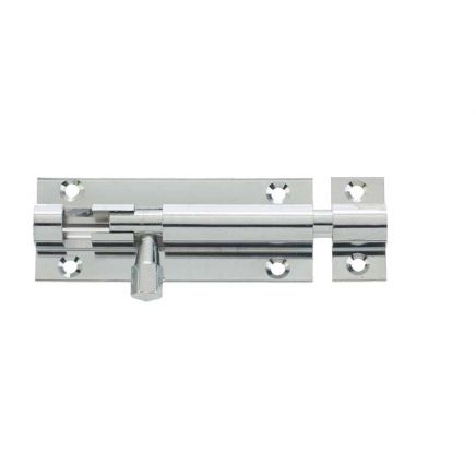 Jedo Brass Heavy Straight Barrel Bolts 102x38mm Polished Chrome - By Frelan Hardware - J1001PC-4