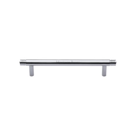 Heritage Brass Cabinet Pull Contour Design 128mm CTC Polished Chrome finish