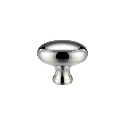 Zoo Hardware Oval Cupboard Knob 32mm dia - Chrome