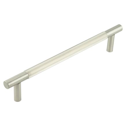 Venice Linear Knurled 300x19mm Satin Nickel Pull Handle Face Fix - By Frelan Hardware - JV1803SNFF