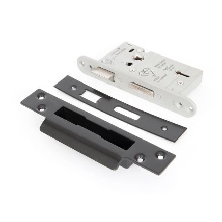 Black 2½" 5 Lever Heavy Duty BS Sash Lock