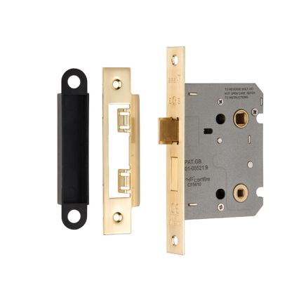 Easi-T Residential Bathroom Lock 78mm - Satin Brass