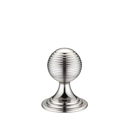 Zoo Hardware Queen Anne Ringed Knob 25mm rose dia. - Nickel