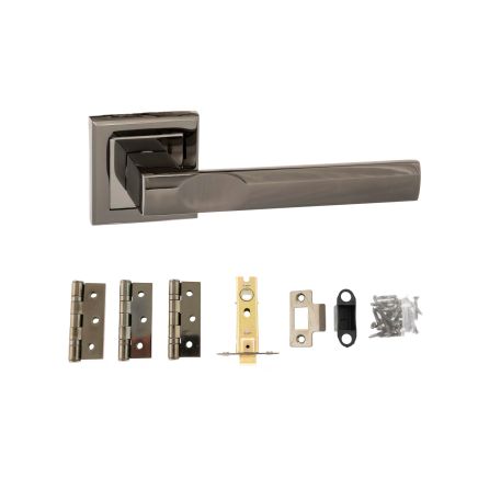 Atlantic Kansas Dorpac (3" Latch, 3"x2" Hingesx3) - Black Nickel