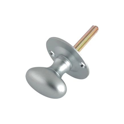 Zoo Hardware Oval Thumb Turn - Rack Bolt 38mm Rose dia. - Satin