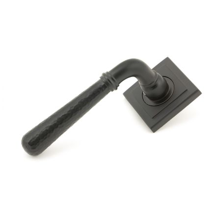 Aged Bronze Hammered Newbury Lever on Rose Set (Square) - U