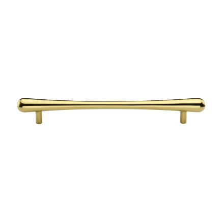 Heritage Brass Cabinet Pull T-Bar Raindrop Design 192mm CTC Polished Brass Finish