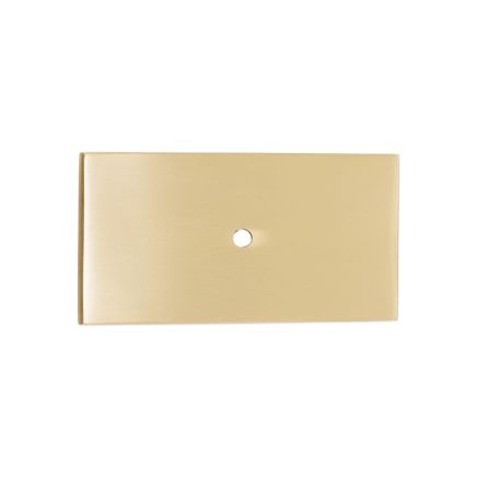 Rectangle Backplate for Cupboard Knobs Polished Brass