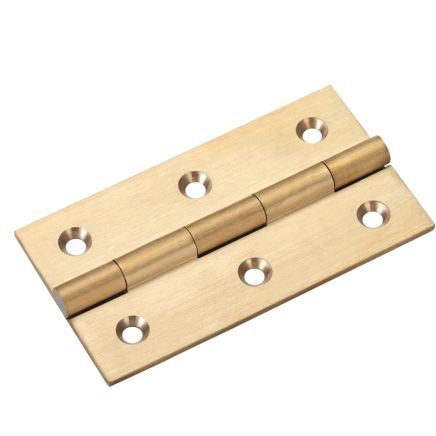 Zoo Hardware Solid drawn brass butt hinge - 75 x 41 x 2mm - Satin Brass