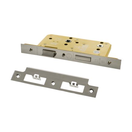Atlantic DIN Heavy Duty Bathroom Lock Single Turn 60mm backset - Polished Chrome