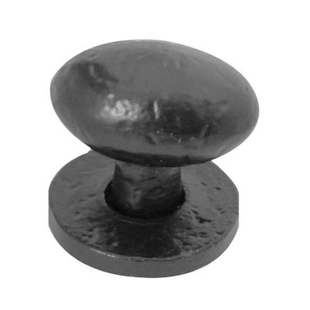 Oval Cupboard Knob 38mm Black - By Frelan Hardware - JAB45