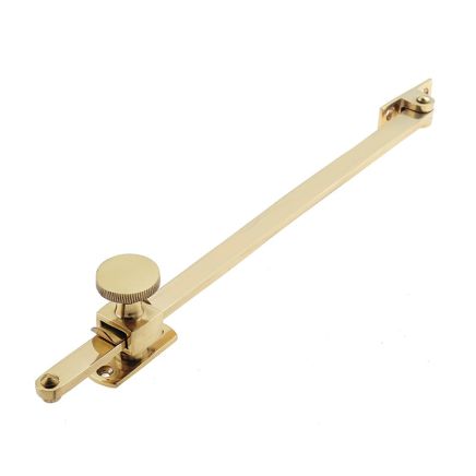Jedo Sliding Screw Down Casement Stays 250mm Polished Brass - By Frelan Hardware - JV150PB