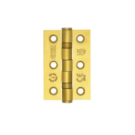Zoo Hardware Stainless Steel Door Hinge UKCA/CE - Favo Satin Brass