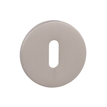 Tupai Rapido 5S Line Key Escutcheons on 5mm Slimline Round Rose - Pearl Nickel