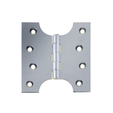 Budget Parliament Hinges 102x124x4mm Polished Chrome - By Frelan Hardware - J9009B5PC - (Sold in Pairs)