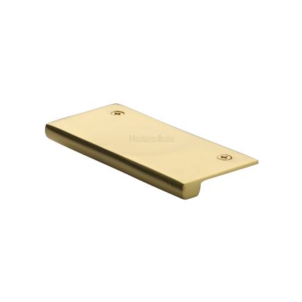 Heritage Brass EPT Edge Pull Cabinet Handle 100mm Polished Brass finish