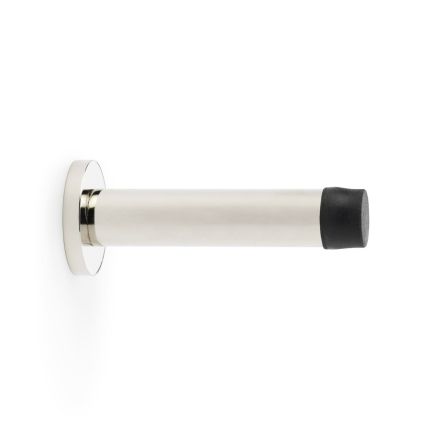 Alexander & Wilks - Cylinder Projection Door Stop on Rose - Polished Nickel