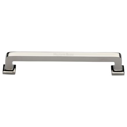 Heritage Brass Cabinet Pull Square Vintage Design 254mm CTC Polished Nickel Finish