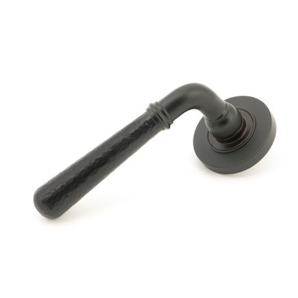 Aged Bronze Hammered Newbury Lever on Rose Set (Plain) - Unsprung
