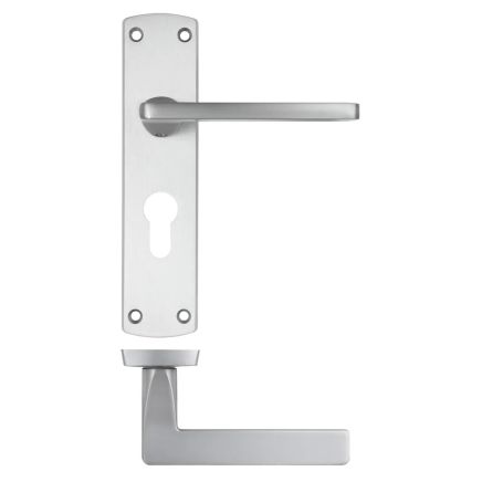 Zoo Hardware Leon lever on euro backplate - Satin Chrome