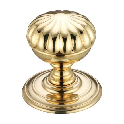 Zoo Hardware Ringed Mortice Knob - Concealed Fix - Polished Brass