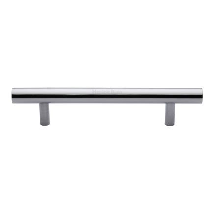 Heritage Brass Door Pull Handle Bar Design 305mm Polished Chrome Finish