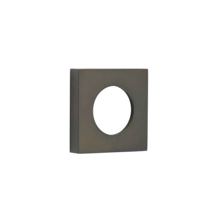 Burlington Square Plain Outer Rose Dark Bronze - By Frelan Hardware - BUR150DB