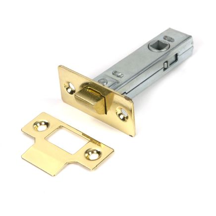 Polished Brass 3" Tubular Mortice Latch