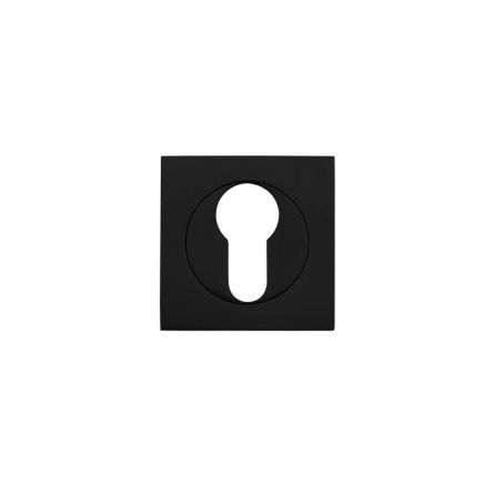 Zoo Hardware Square euro profile escutcheon - Oscuro Matt Black