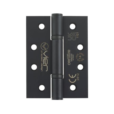 Zoo Hardware Grade 14 Low Maintenance Hinge Square - 102 x 76 x 3.4mm - Powder Coat Black