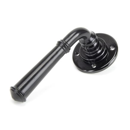 Black Regency Lever on Rose Set