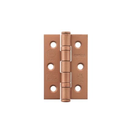 Atlantic CE Fire Rated Grade 7 Ball Bearing Hinges 3" x 2" x 2mm - Urban Satin Copper (Pair)