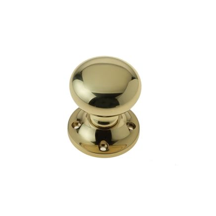 Jedo Mushroom Rim Door Knobs 50mm Polished Brass - By Frelan Hardware - JV176APB