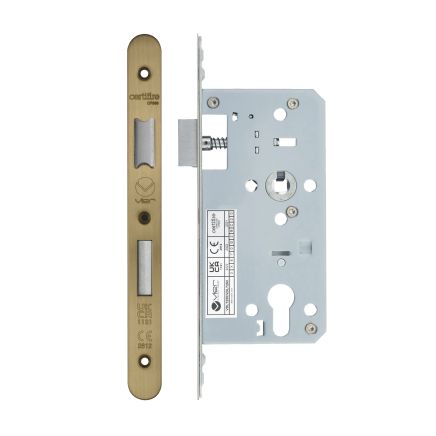 Zoo Hardware 2 Piece - DIN euro sashlock - 72mm c/c - backset 55mm - radius - Antique Brass