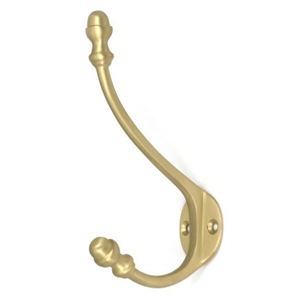 Satin Brass Hat & Coat Hook