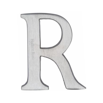 Heritage Brass Alphabet R Pin Fix 51mm (2") Satin Chrome Finish