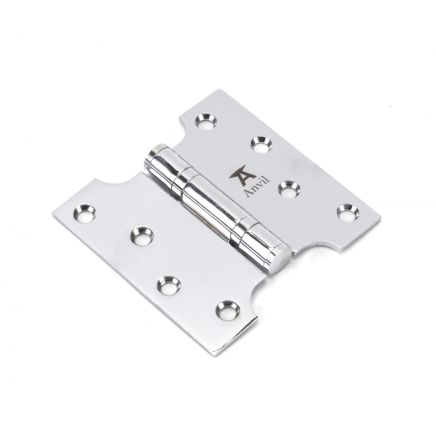 Polished Chrome 4" x 2" x 4" Parliament Hinge (pair) ss