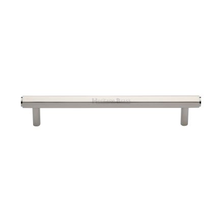 Heritage Brass Cabinet Pull Hexagon Design 160mm CTC Polished Nickel finish