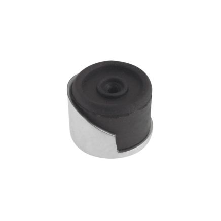 Zoo Hardware Round Floor Mounted Door Stop - Satin Chrome