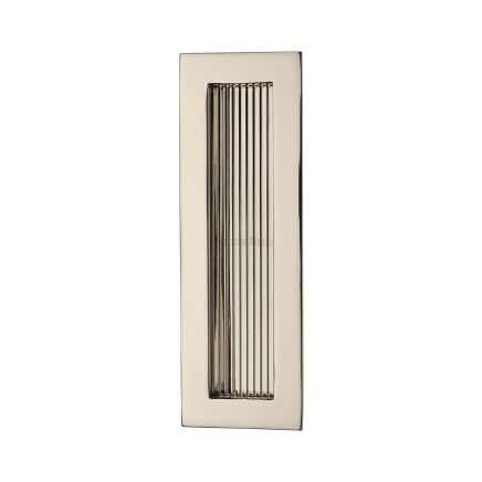 Reeded Rectangular Flush Pull 175 x 58mm Polished Nickel finish