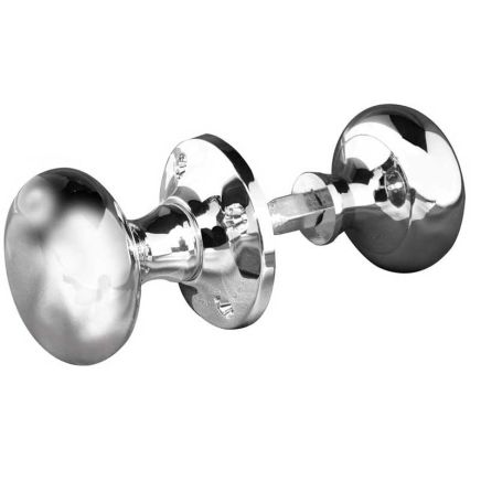 Jedo Mushroom Rim Door Knobs 50mm Polished Chrome - By Frelan Hardware - JV176APC