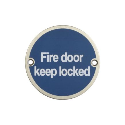Stainless Steel Fire Door Locked 75mm Satin Stainless Steel - By Frelan Hardware - JS101SSS