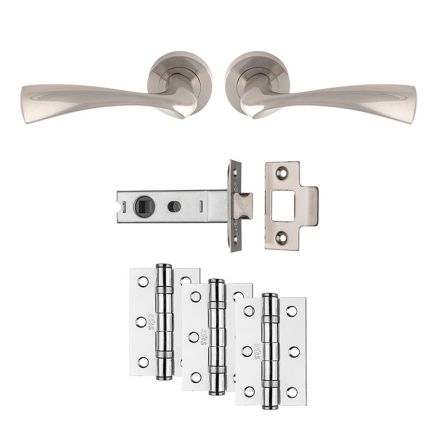 Sintra Latch Pack - Ultimate Door Pack - Satin Nickel