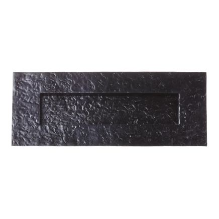 Zoo Hardware Traditional Plain Letter Plate - 10" x 4" / 195x45mm aperture - Black