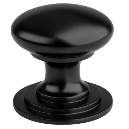 Victorian Cupboard Knob 42mm - Matt Black