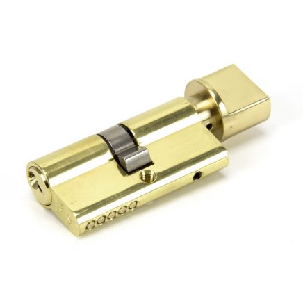 Lacquered Brass 30/30 5pin Euro Cylinder/Thumbturn KA