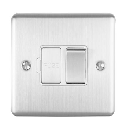 Eurolite Enhance Decorative Switched Fuse Spur Satin Stainless Steel
