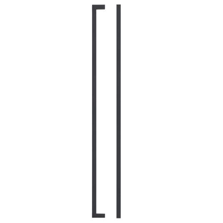 Zoo Hardware Square Block Cabinet handle 448mm CTC Matt Black Finish